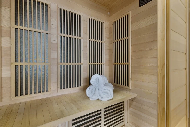 Private outdoor soaking tubs at a Hallson wellness retreat